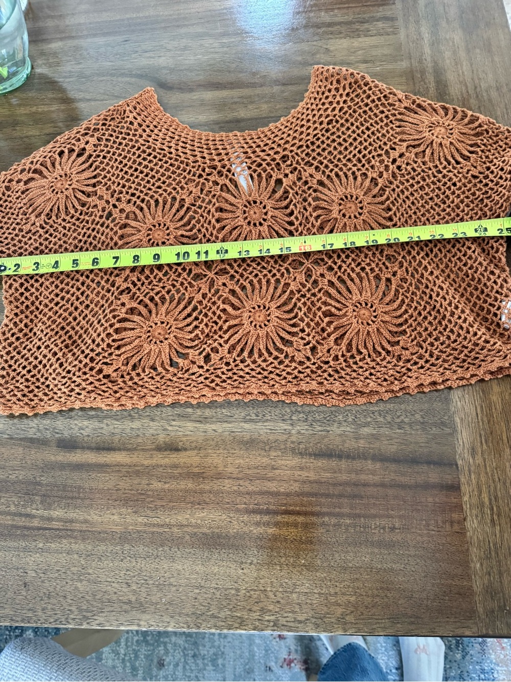 Free People New Romantics “diamond in the rough Crochet Floral Top - Brown - Picture 5 of 6